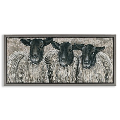 Stupell Industries Three Sheep Trio Portrait, 25" x 11"