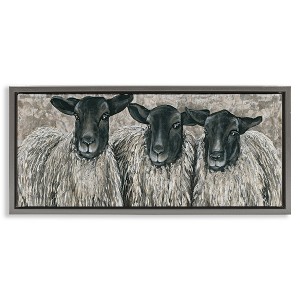 Stupell Industries Three Sheep Trio Portrait, 25" x 11" - 1 of 4