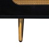 ORRD Rattan Sideboard Buffet Cabinet w/4 Doors & Adjustable Shelves - Kitchen Storage Console Table for Dining, Living Room, Black - 4 of 4