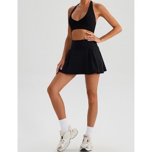 Ladies' High - Waisted Sports Skort Quick - Dry Ideal for Badminton, Tennis, Running & Yoga - 1 of 4