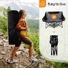 VINGLI Oversized Double Camping Chair for Adult，Loveseat Camping Chairs 2 Person Heavy Duty Lawn Chairs with Cup Hold for Beach/Outdoor - 4 of 4