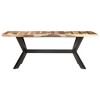 vidaXL Dining Table Honey Solid Acacia Wood Large Industrial - 2 of 2