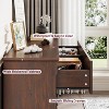 6 Drawers Dresser for Bedroom, Large Double Dresser TV Stand with Metal Handles, Rustic Wood Chest of Drawers, Storage Dressers Organizer - 4 of 4