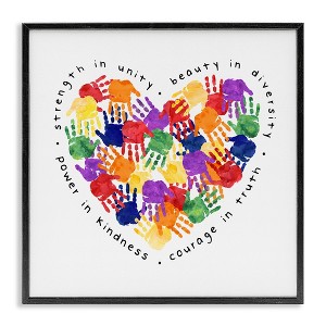 Stupell Industries Strength In Unity Handprint Heart, 12" x 12" - 1 of 4