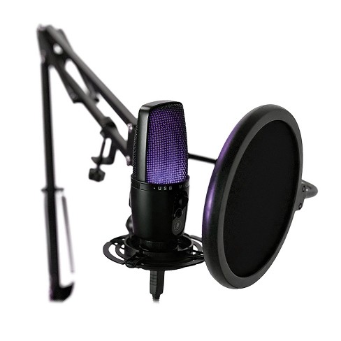 Microfono Blue Yeti USB con Filtro Knox Gear Pop -Plateado