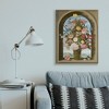 Stupell Industries Vintage Floral Bouquet Brown Gothic Window Arch - 2 of 4