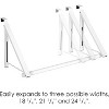 LunaLulinlk Over The Door Hanger Foldable Rack, Expandable Metal Hanger Hooks with 3 Sides for Hanging Clothes, White - 3 of 4