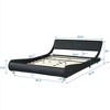 Full Bed Frame, Modern Upholstered Platform Bed with Adjustable Headboard, Solid Wooden Reclining Bed Frame, No Box Spring Needed - 3 of 4