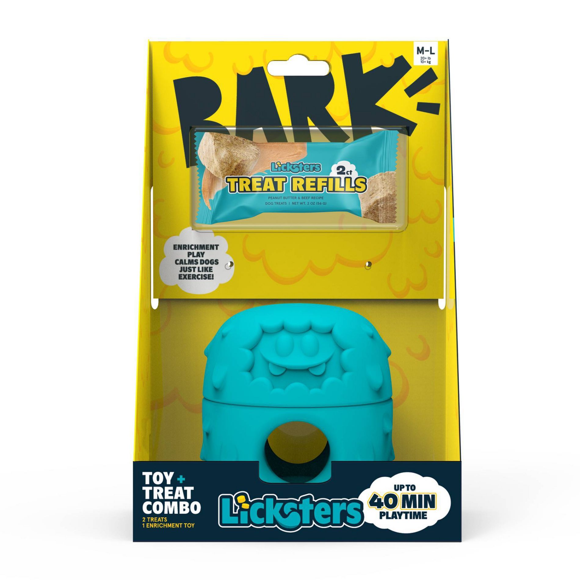 BARK Troll Licksters Starter Dog Interactive Toy Set - Blue - M/L