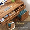 Tribesigns 47" Wood Computer Desk with 3 Drawers, Farmhouse Small Office Desk with Storage for Home Office, Bedroom, Study Room, Brown - 4 of 4