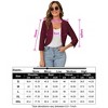 Coolmee Women Soft Stretchy Lightweight Cardigan Blazer Front Open Three quarter Slit Sleeve Business Casual Blazer Jackets - 4 of 4