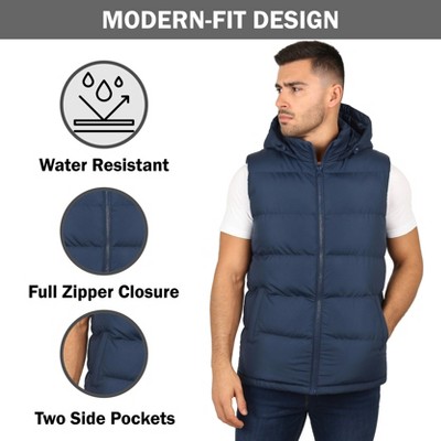 Spire By Galaxy Men's Heavyweight Hooded Puffer Vest — фото 5