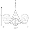 Progress Lighting Spatial Collection, 3-Light Semi-Flush Convertible Fixture, Matte Black, Clear Globe Shades - 2 of 4