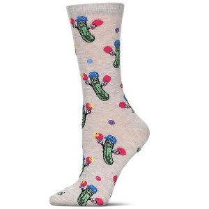 Memoi Women's Pickleball Bamboo Blend Crew Sock - 1 of 4