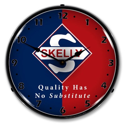 Collectable Sign & Clock | Skelly 2 LED Wall Clock Retro/Vintage, Lighted