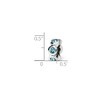 Black Bow Jewelry Sterling Silver March Crystal Birthstone, 6-Stone Bead Charm - 2 of 3