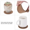 Unique Bargains Indoor Round Reversible Absorbent Waterproof Plant Pot Saucers Coaster Felt Pad Mats 1 Set of 9 Pcs - 3 of 4