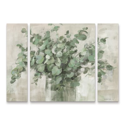 Trademark Fine Art -Danhui Nai Scented Eucalyptus Neutral  Panel Set Art