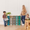 ECR4Kids Streamline 25 Cubby Tray Cabinet with 25 Scoop Front Storage Bins, 5x5, Natural - 4 of 4