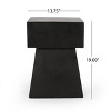 Wooakway Square Outdoor Side Table, Patio Coffee Table for Yard Garden - 3 of 4