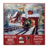 Sunsout Winter Creek Bridge 1000 pc Christmas Jigsaw Puzzle 77130 - 3 of 4
