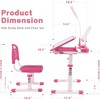 Runesay Kids Drafting Table Desk Set with Adjustable Height, LED Light and Bookstand - 3 of 4