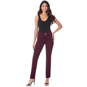 Rekucci Women's Secret Figure Straight Pant with Tummy Control - 1 of 4