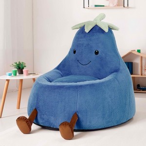 MAYEERTY Toddler Children's Bean Bag Chair Artificial Rabbit Fur Cover Teenager Filled Sofa - 1 of 4