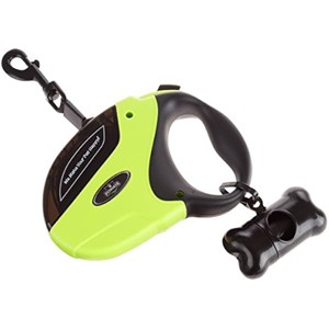 PETMAKER Retractable Dog Leash-16'. Durable Nylon Ribbon with Reflective Stitching, Easy Lock & Release- Waste Bag Dispenser & Bags Included by - 1 of 1