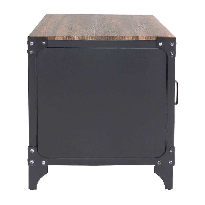 Amargosa Storage Metal Side Table Black/Dark Walnut - HOMES: Inside + Out, 5 of 7