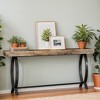 Hommoo 70.8" Farmhouse Console Table Brown - 3 of 4