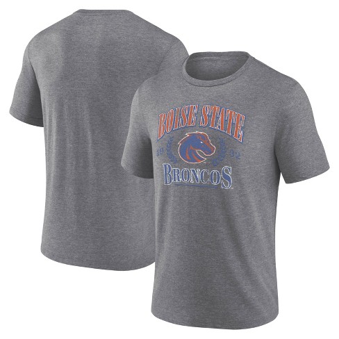 NCAA Boise State Broncos Men's Gray Tri-Blend Short Sleeve T-Shirt - M