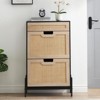 coucheta Shoe Bench with Padded Seat, Shoe Storage Bench with Adjustable Shelves & Side Pockets, 5/10 Cubes Storage Organizer for Entryway - 3 of 4