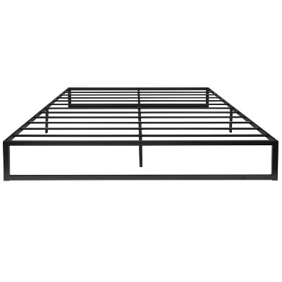 Black King Metal Platform Bed Frame with Slats