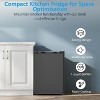 ZAFRO 2.6 Cu. Ft Mini Fridge with Freezer, Single-Door Compact Refrigerator, 7 Settings Temperature Adjustable, 2 Removable Shelves - 3 of 4