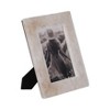 Sagebrook Home Modern Glam Marble & wood Picture Frame - Elegant Stone & Wood Design for Home & Office Decor - Freestanding or Wall Mount - 10" White - 2 of 4