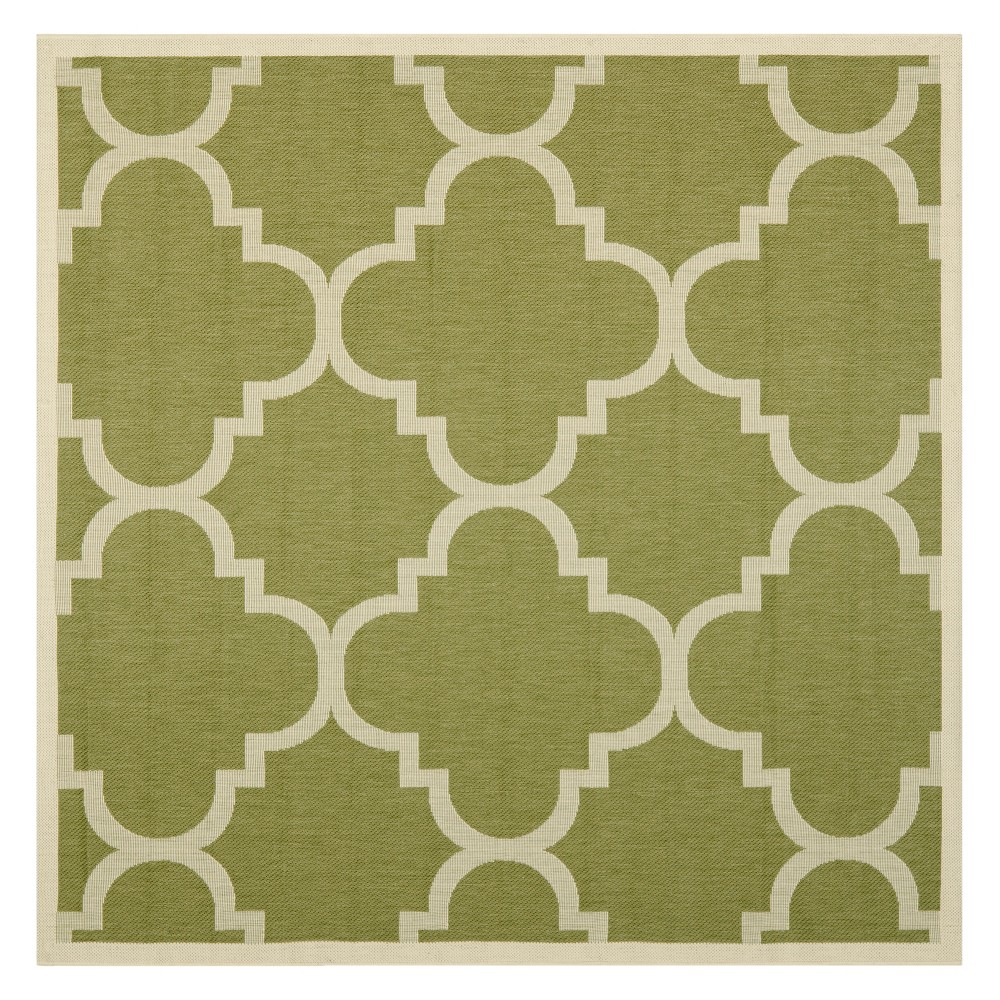  x 4' Richmond Square Outdoor Rug Green/Beige