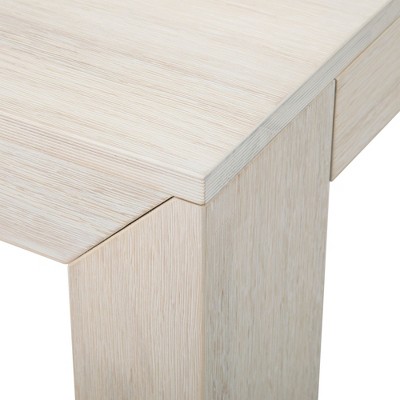 White Sand Wirebrush Solid Wood Rectangular Dining Table for 6