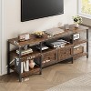 COUCHETA Modern TV Stand with 2 Fabric Drawers & 4 Open Shelves, Media Console for TVs up to 85 Inch - 2 of 4
