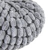 Whisen 5.5x5.5x5"H Chenille Weighted Pumpkin, Set of 3 - Grey - 4 of 4