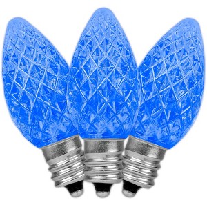 Novelty Lights C7 LED Faceted Christmas Replacement Bulbs Dimmable 25 Pack - 1 of 4
