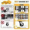 GustoWave Heavy Duty Dog Crate Cage Kennel, Steel Escape Proof, 360° Lockable Wheels, Removable Tray, Top Open Design, for Medium Large Dogs - 4 of 4