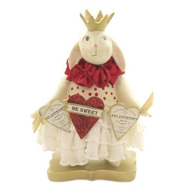 Valentine's Day 5.5" Sweatheart Bunny Rabbit String Of Hearts Esc & Company  -  Decorative Figurines