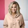 Dalix Rainbow Embroidered Fleece Cropped Hoodie Cold Fall Winter Women - 4 of 4