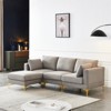 FONTOI Modular Sectional Sofas, L-shaped Sofa, Convertible Sleeper Couch, Leisure Sofa for Living Room Apartment Office, Gray, 92.9"*31.1"*59.8" - 4 of 4