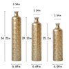 Grungis Set of 3 Metal Flower Vases,25.2"/29.33"/34.25" Decorative Vases for Luxury Home Decor, Entryway & Living Room Statement Centerpieces,Gold - 3 of 4
