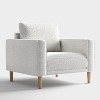 HOMES: Inside + Out Purebliss Modern Boucle Fabric Track Arm Accent Chair with Pocket Coil Cushions - 2 of 4