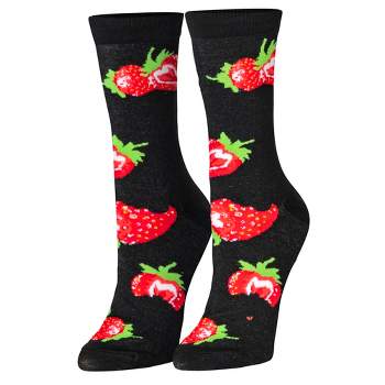 Crazy Socks, Women's Fruits and Veggies Socks, Assorted Colorful Styles, 5-10