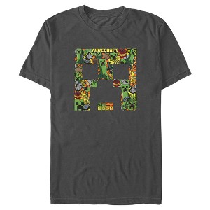 Men's Minecraft Creeper Face Collage T-Shirt - 1 of 4