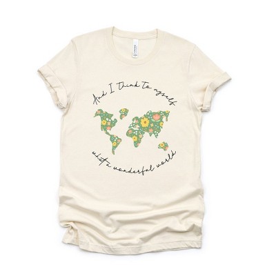 Simply Sage Market Women's What A Wonderful World Short Sleeve Graphic Tee
